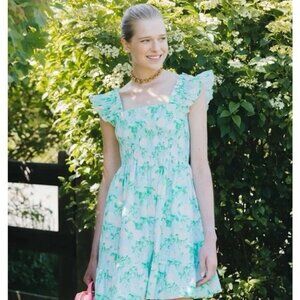 NWT Hill House Home Elizabeth Nap Dress — rare Blue Roses print, Size XS